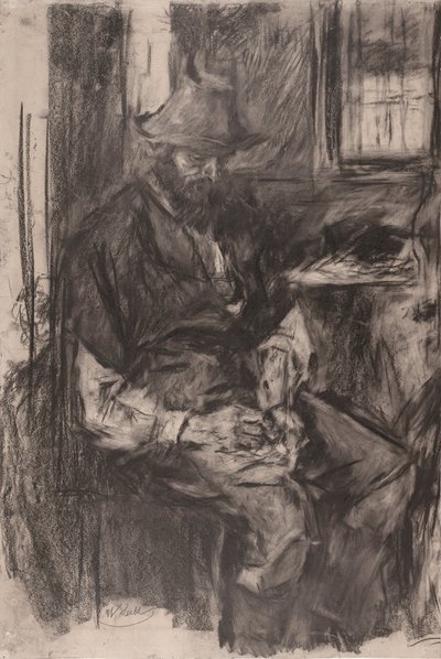 Farmer at a Table, Stuffing His Pipe, 1894 by Wilhelm Maria Hubertus Leibl